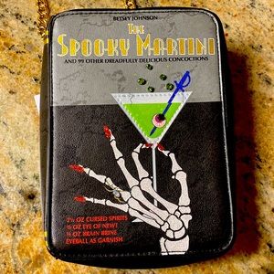 Betsey Johnson spooky martini book purse new with tags